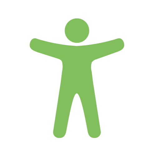 Personsymbol i grönt