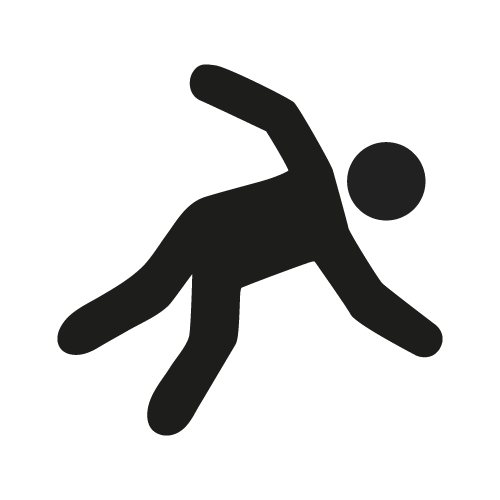Personsymbol i svart